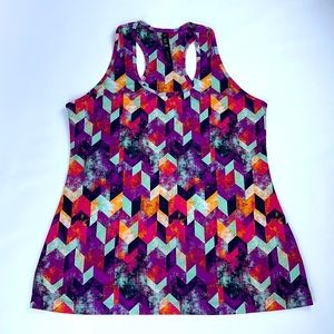 Lu ka Athletic Racerback Tank Top. Multi Color. Size Large